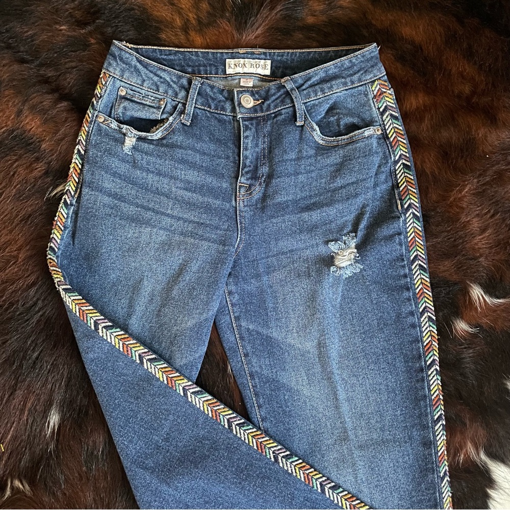 Embroidered Denim Jeans